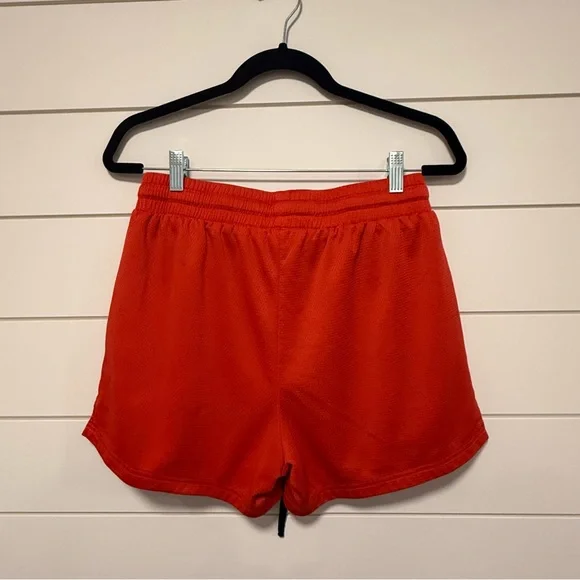 Kill Crew Red Athletic Mesh Shorts with Black Flame Print - Picture 6 of 7